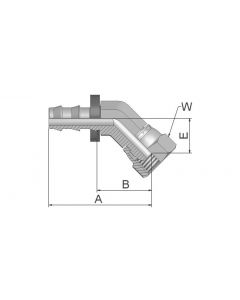 Racord Furtun PUSH-LOK Alama Cot 45° Con 60° 6C seria 82 Parker